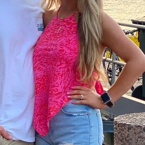 Open back handkerchief top